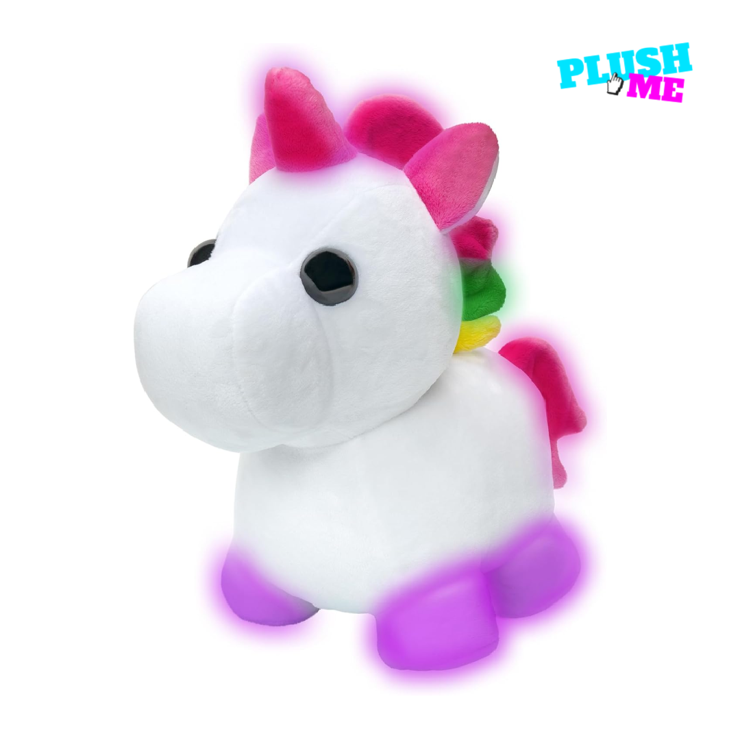 Neon Unicorn Light-Up Plush